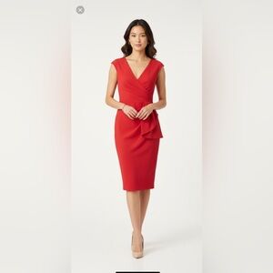 Eliza J Red Midi Dress